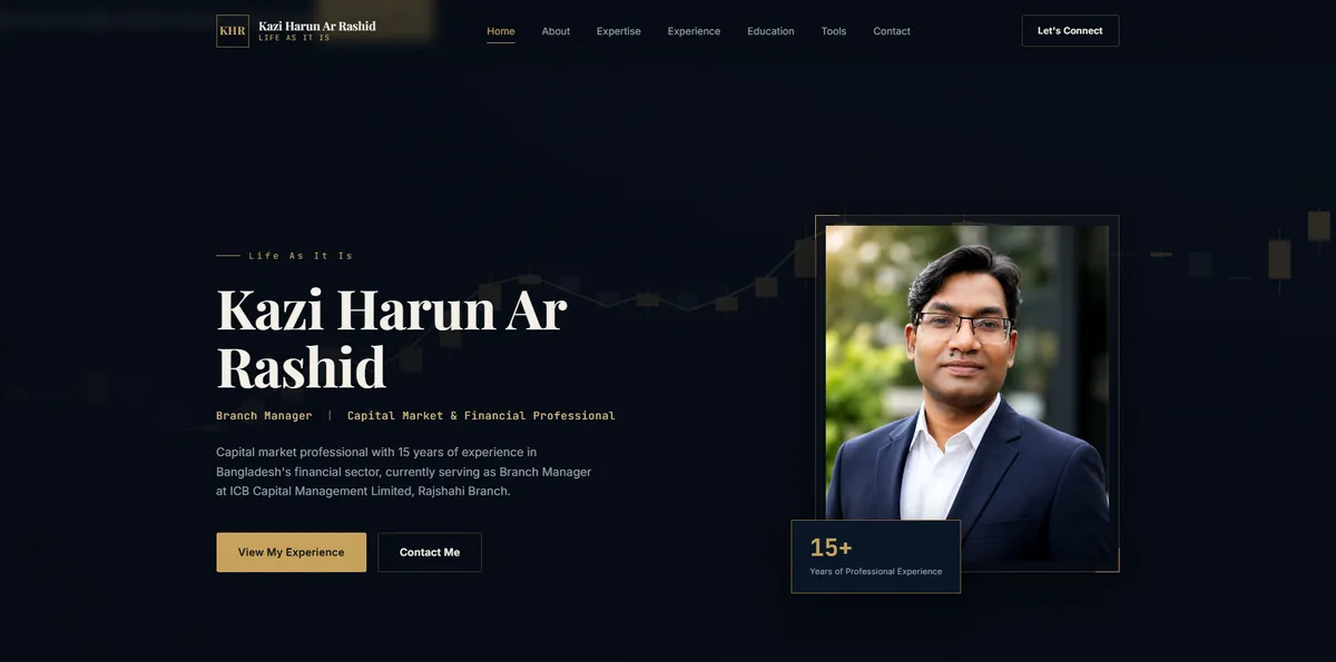 Kazi Harun Ar Rashid website preview
