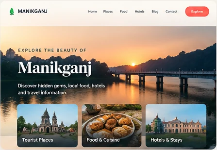 Travel Explore of Manikganj website preview