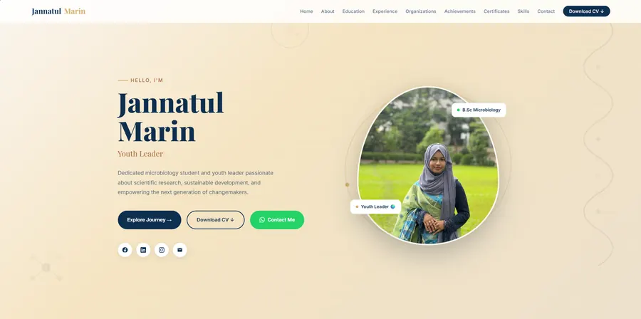 Personal portfolio website — website preview